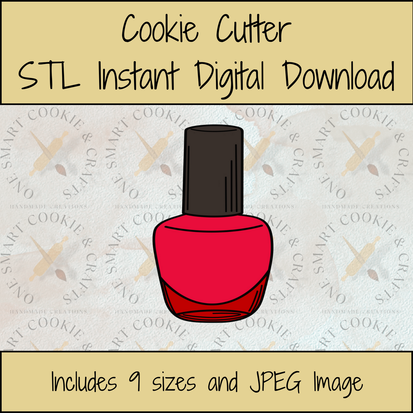 Nail Polish Cookie Cutter STL File