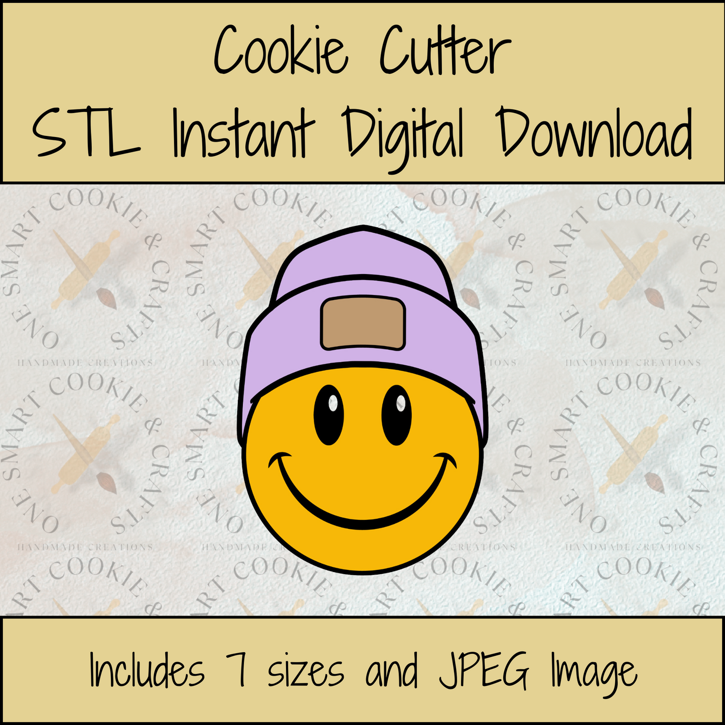 Smiley Face Cookie Cutter STL File