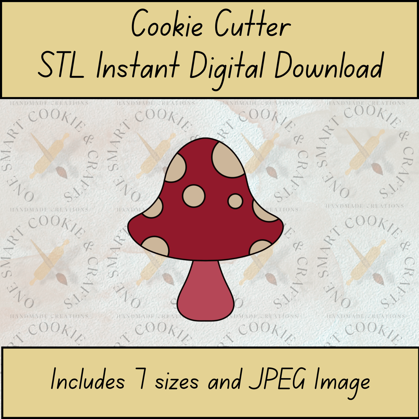 Mushroom Cookie Cutter STL File