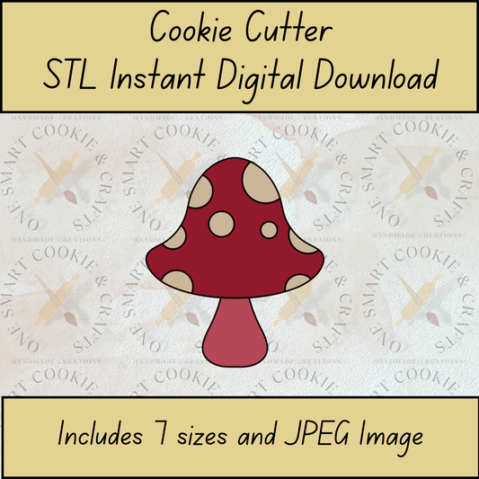 Mushroom Cookie Cutter STL File