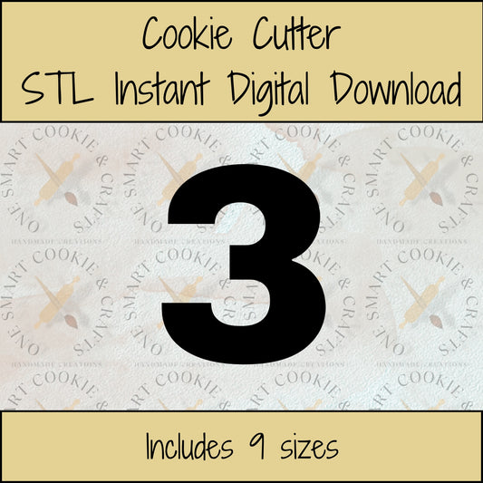 3 Cookie Cutter STL File
