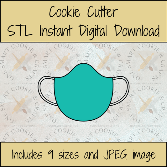 Medical Mask Cookie Cutter STL File