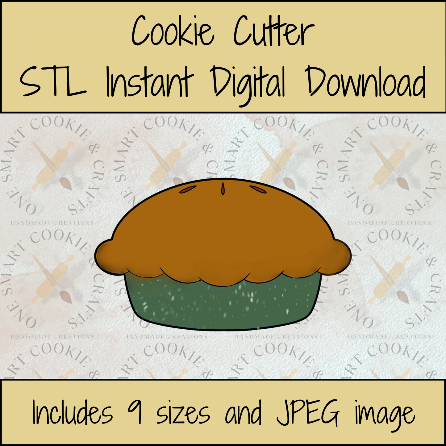 Pie Cookie Cutter STL File