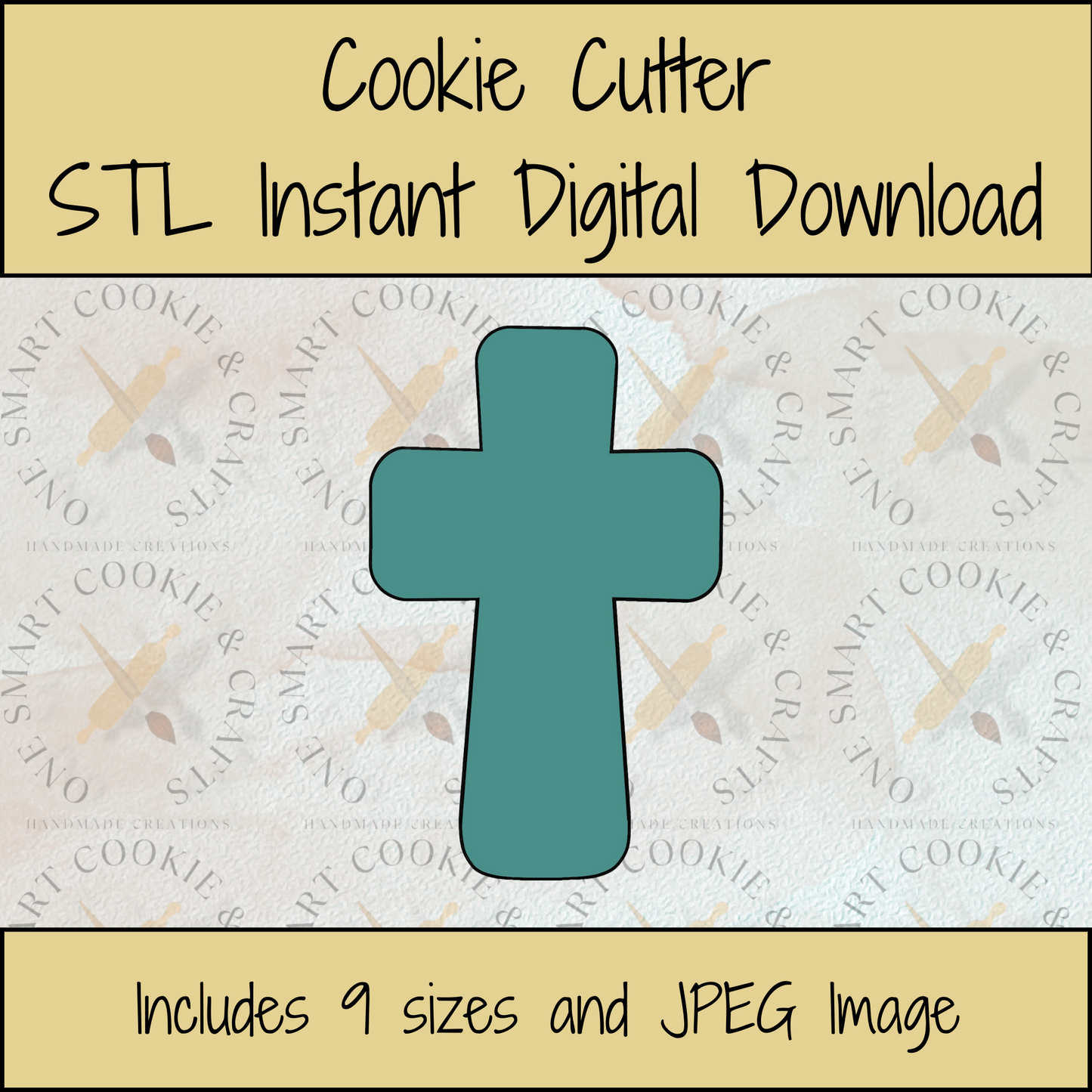 Cross Cookie Cutter STL File