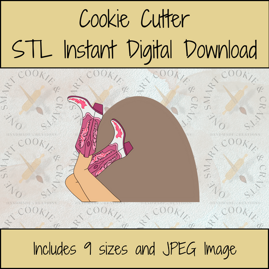 Cowgirl Plaque Cookie Cutter STL File