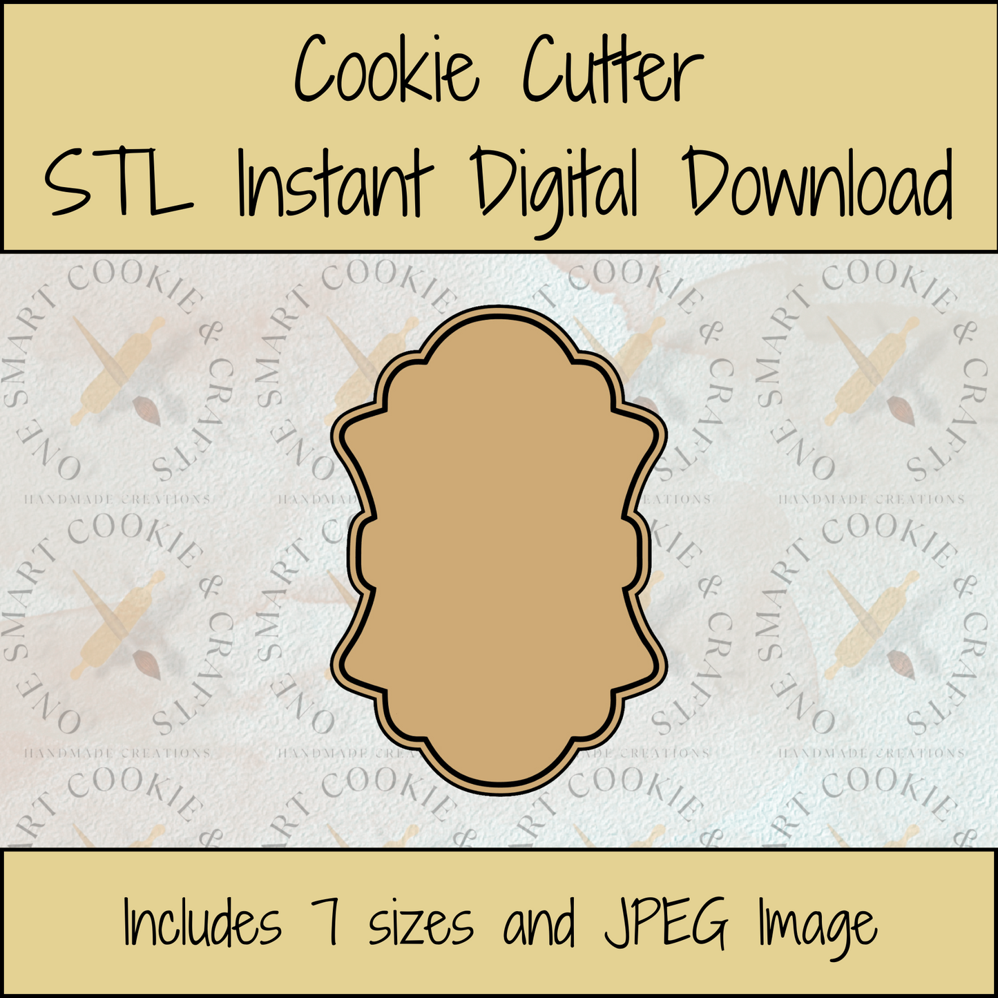 Plaque Cookie Cutter STL File