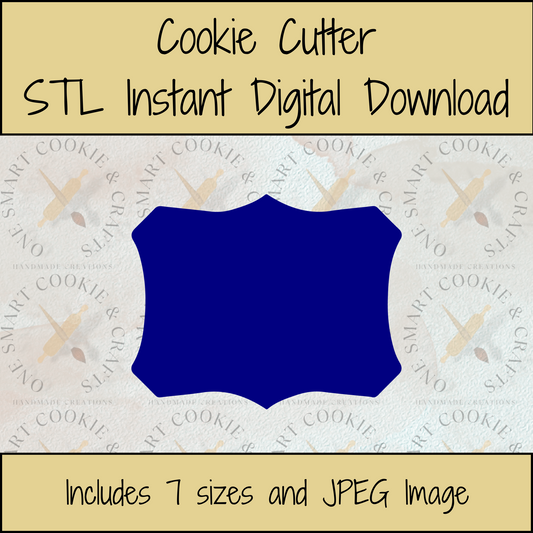 Plaque Cookie Cutter STL File