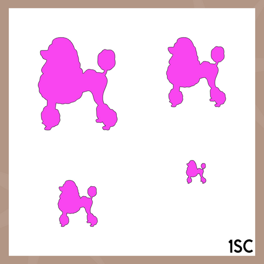 Plantilla de galleta de perro caniche