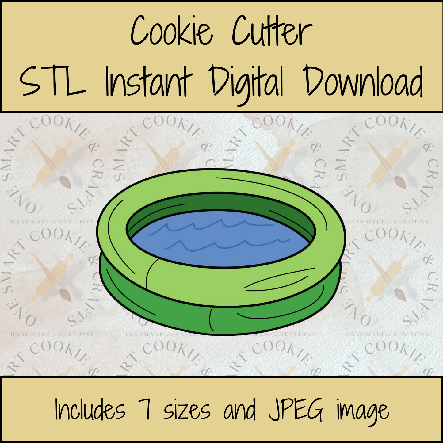 Pool Cookie Cutter STL File