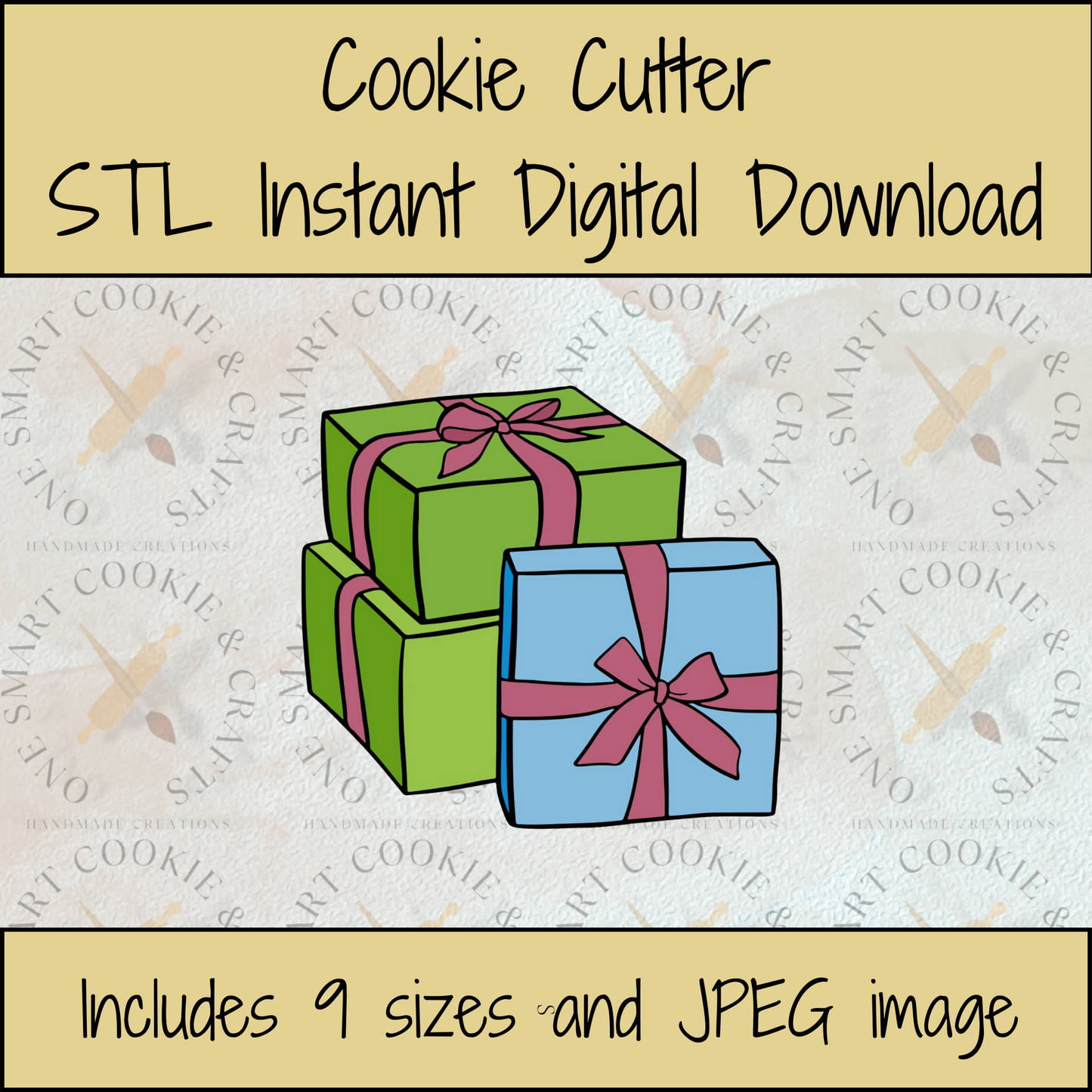 Present Cookie Cutter STL File