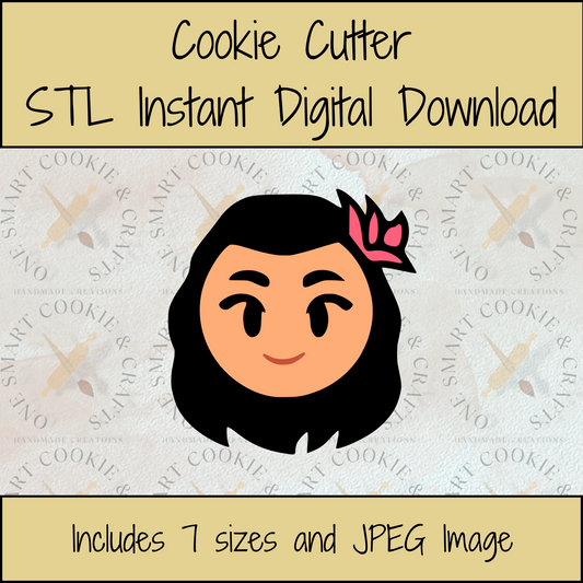 Hawaiian Princess Cookie Cutter STL File