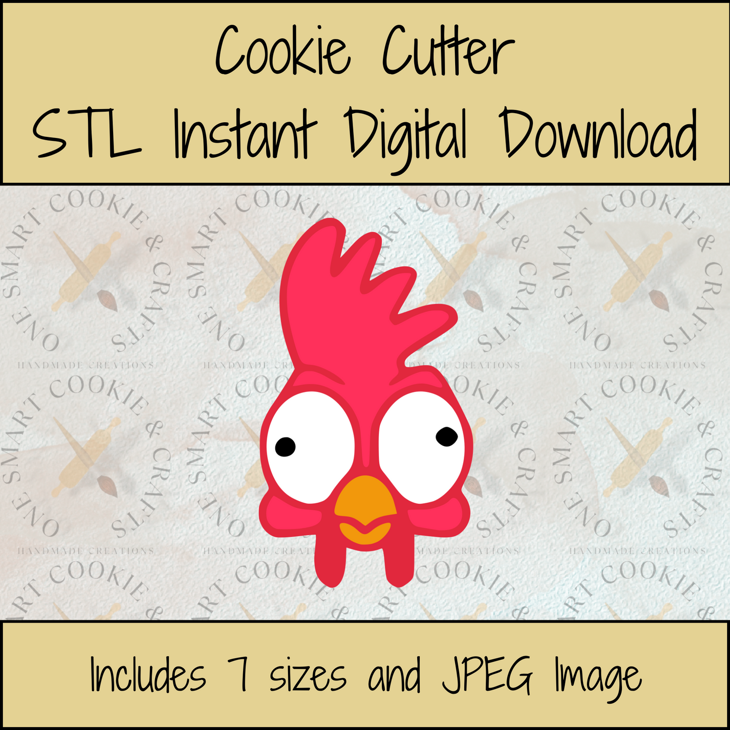 Hawaiian Chicken Cookie Cutter STL File