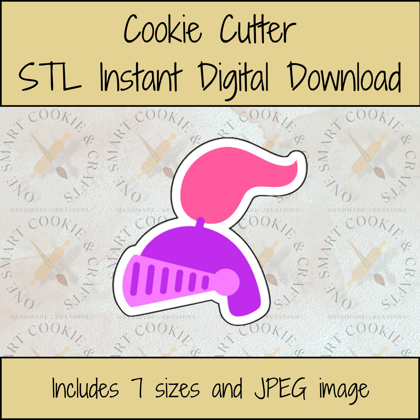 Knight Helmet Cookie Cutter STL File