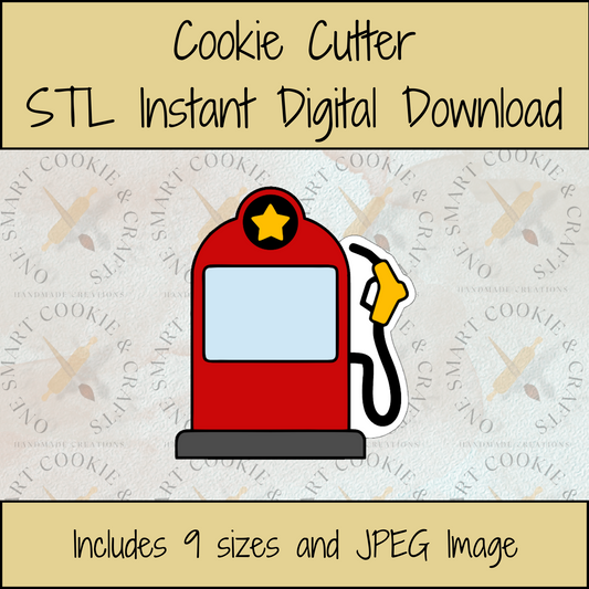 Gas Pump Cookie Cutter STL File