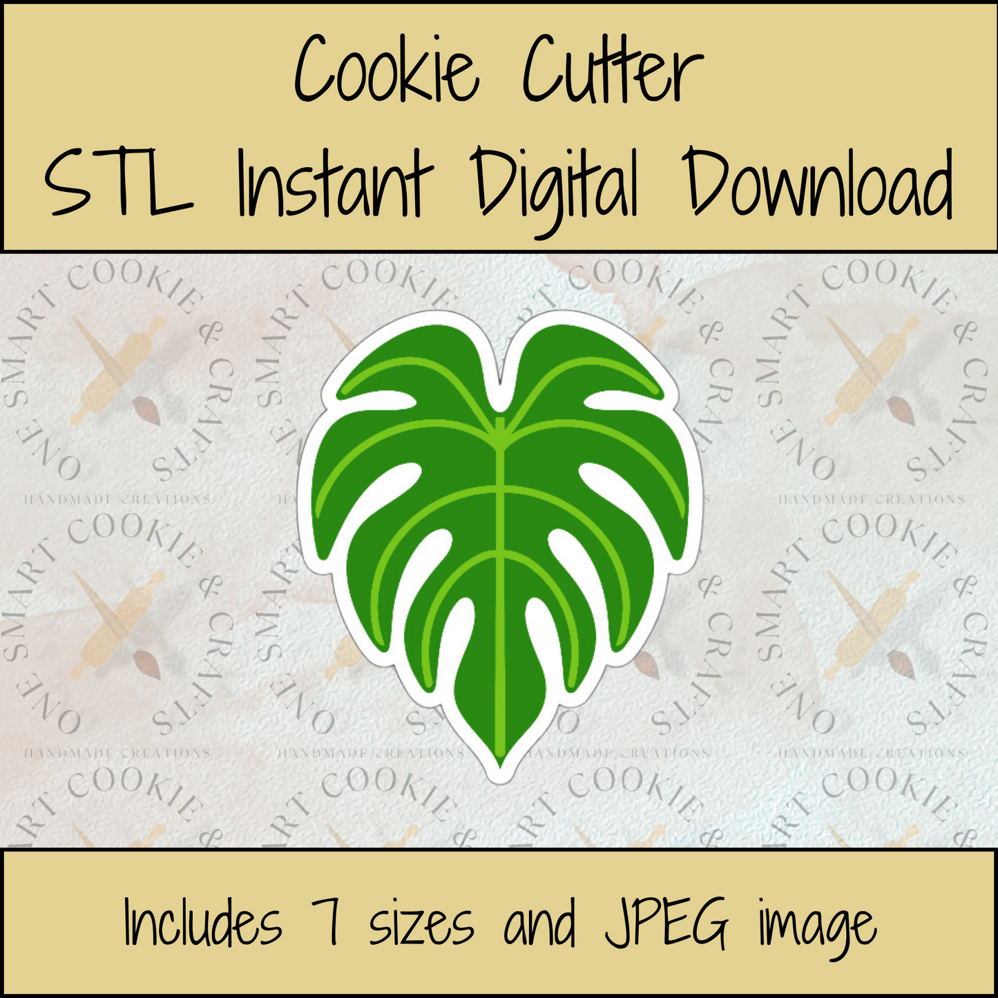 Palm Leaf Cookie Cutter STL File