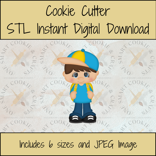 School Boy Cookie Cutter STL File