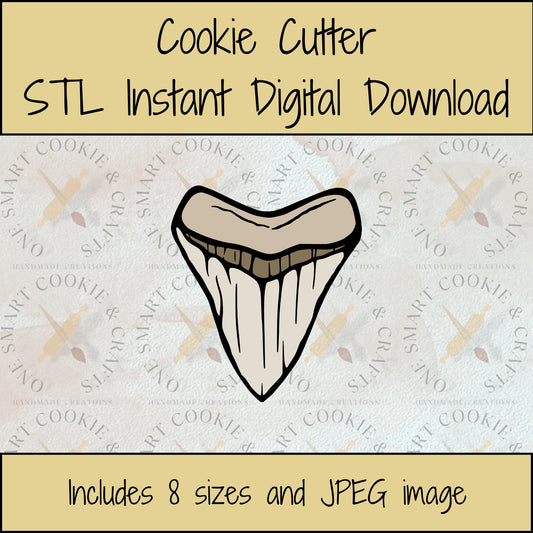 Shark Tooth Cookie Cutter STL File