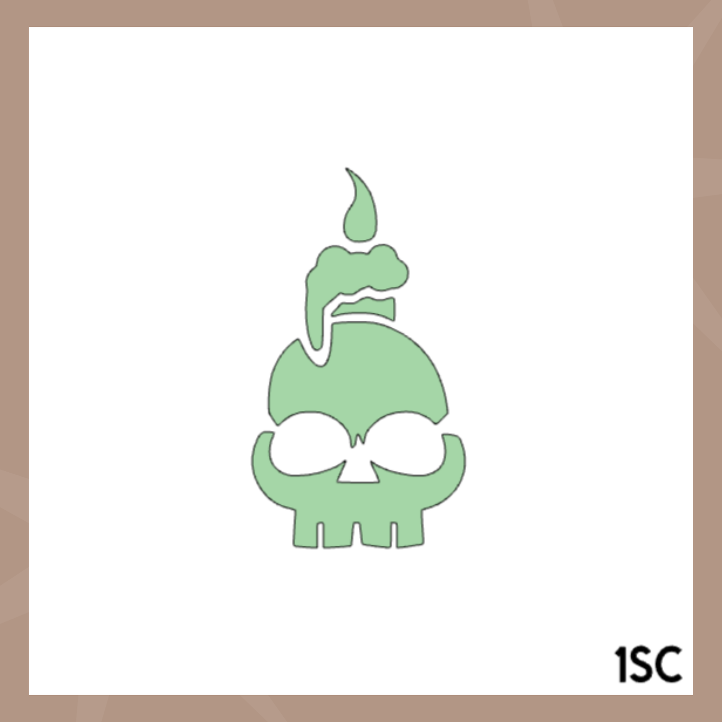 Skull Candle Cookie Stencil