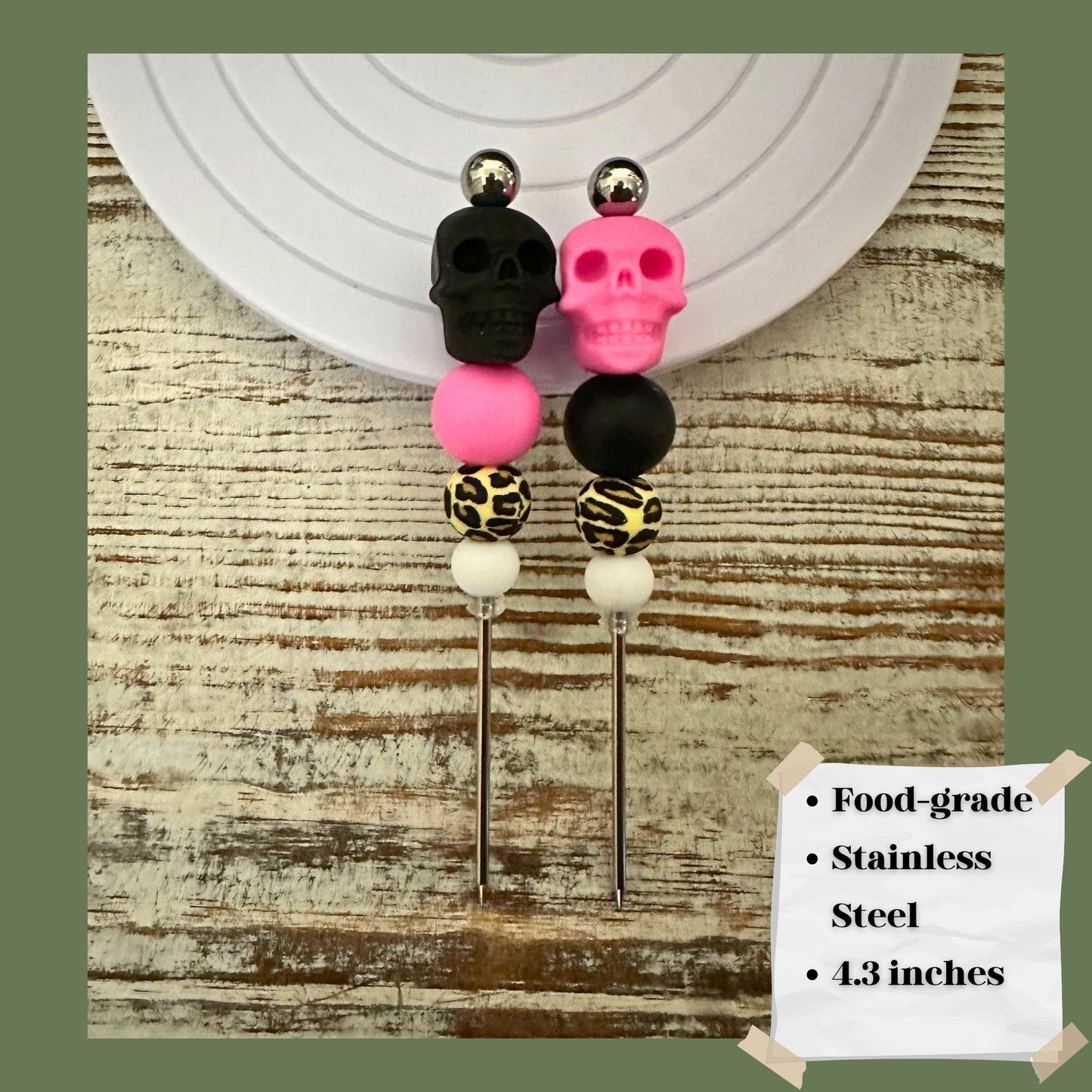 Pink/Black Skull Cookie Scribe