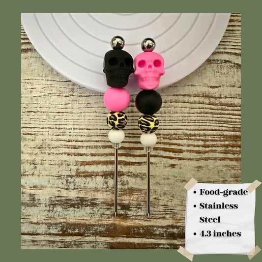 Pink/Black Skull Cookie Scribe