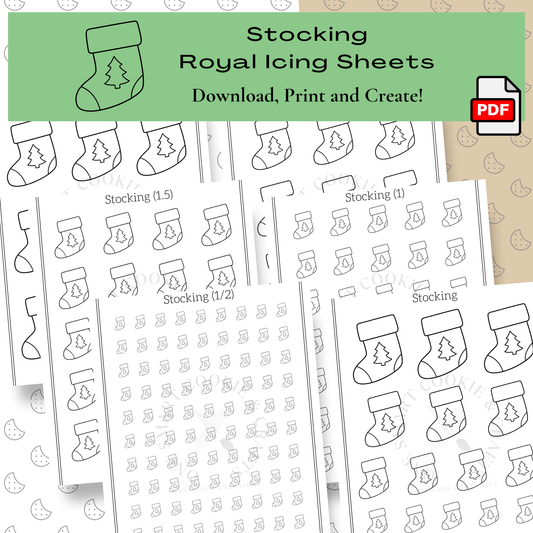 Stocking Royal Icing Transfer Sheet