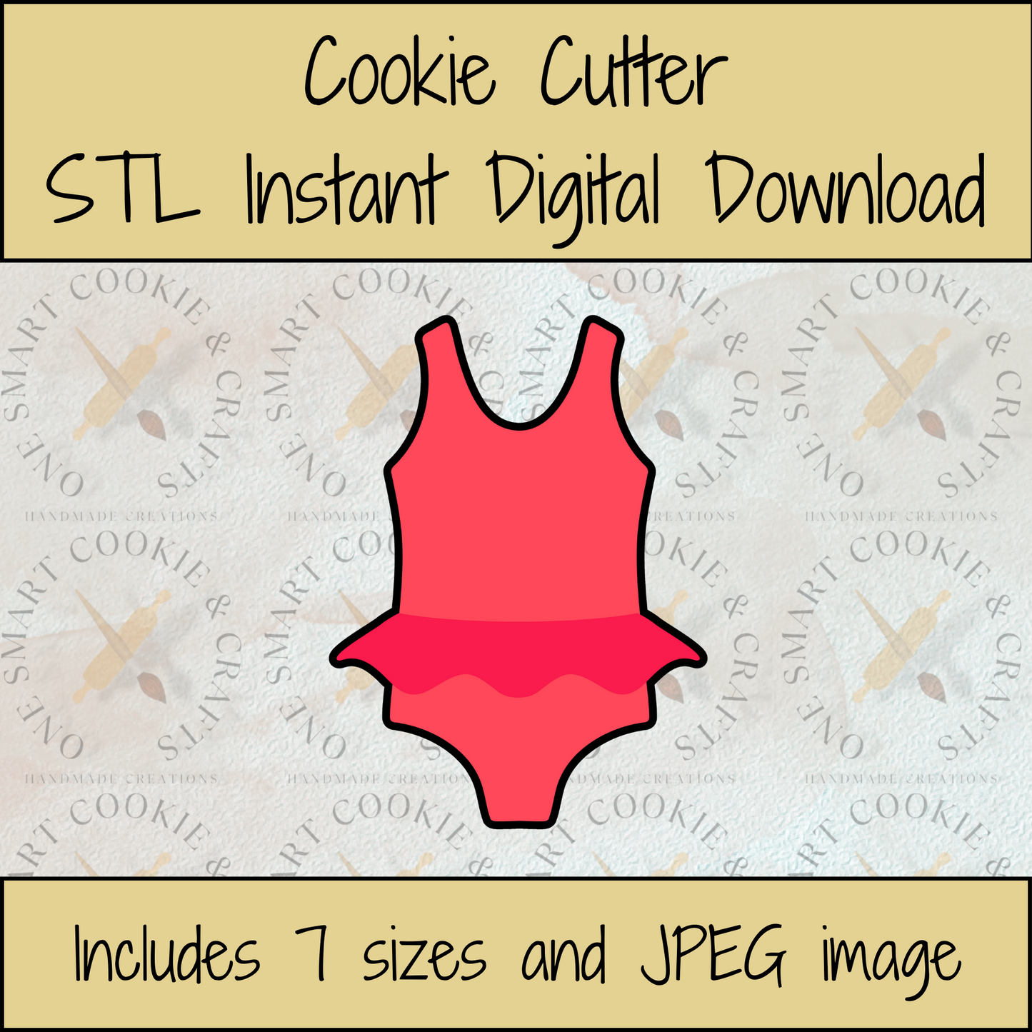 Swimsuit Cookie Cutter STL File