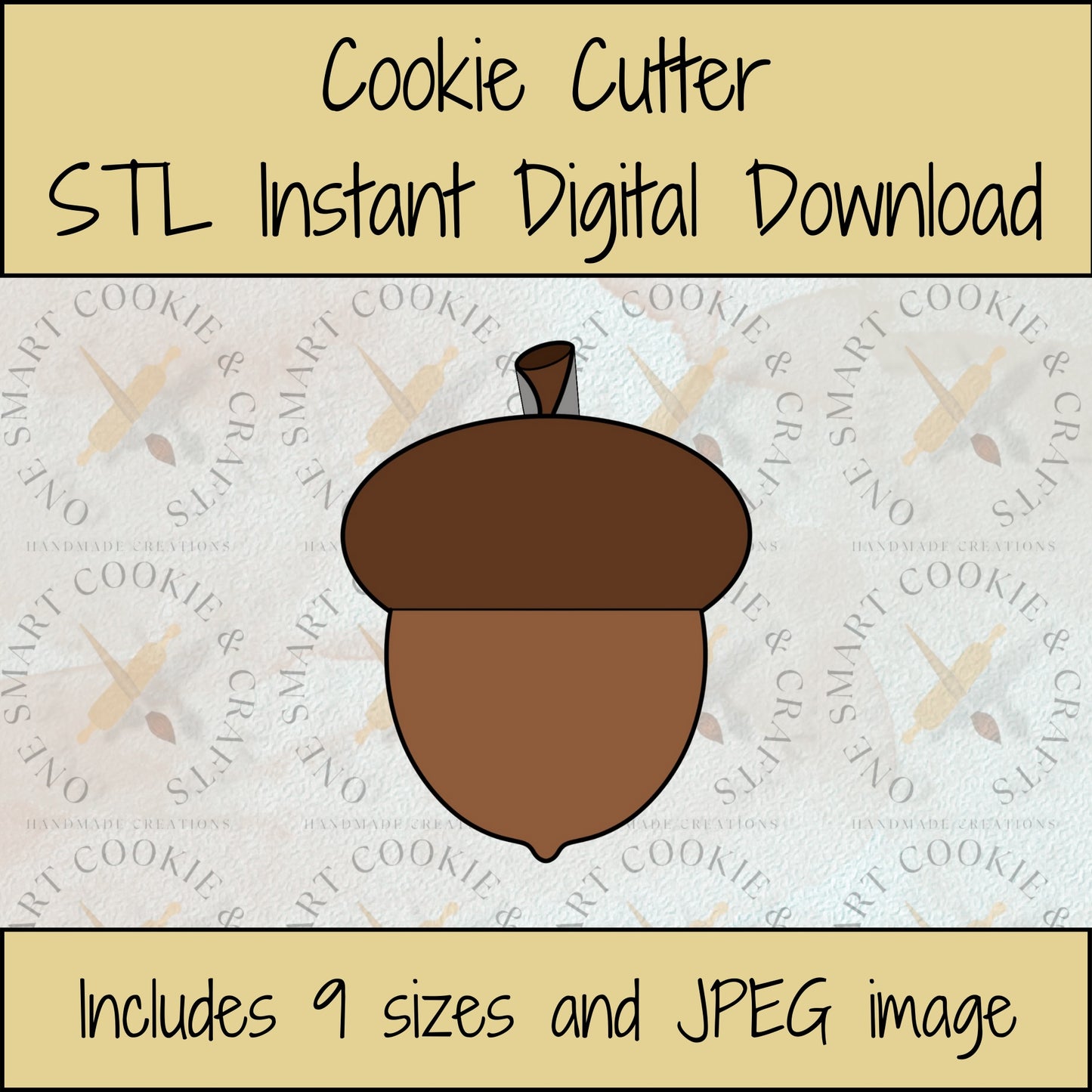 Acorn Cookie Cutter STL File