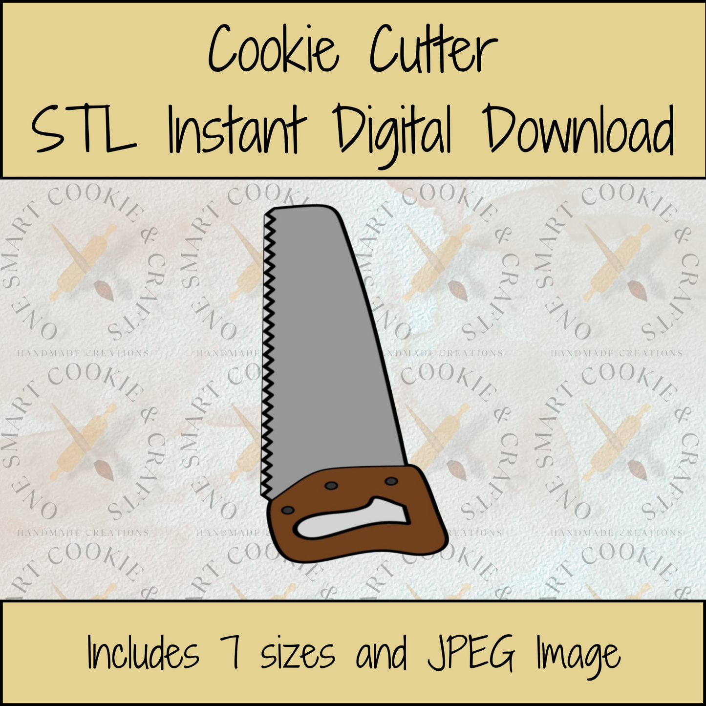 Saw Cookie Cutter STL File