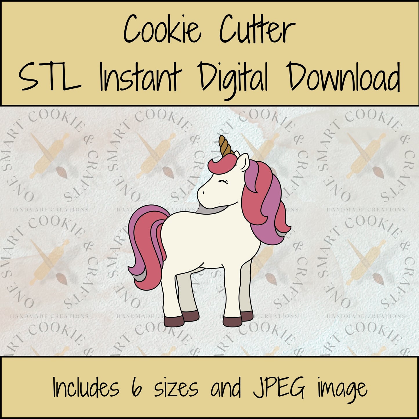 Unicorn Cookie Cutter STL File