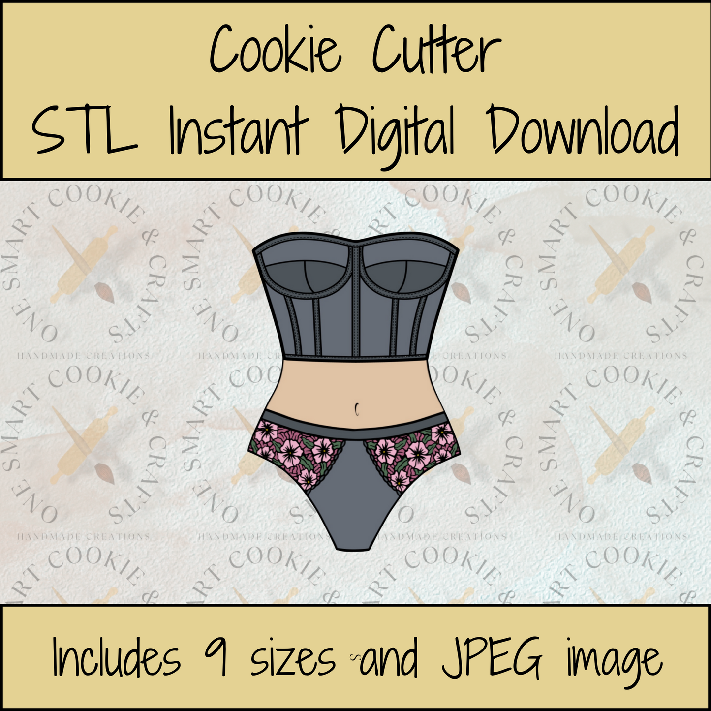 Lingerie Cookie Cutter STL File