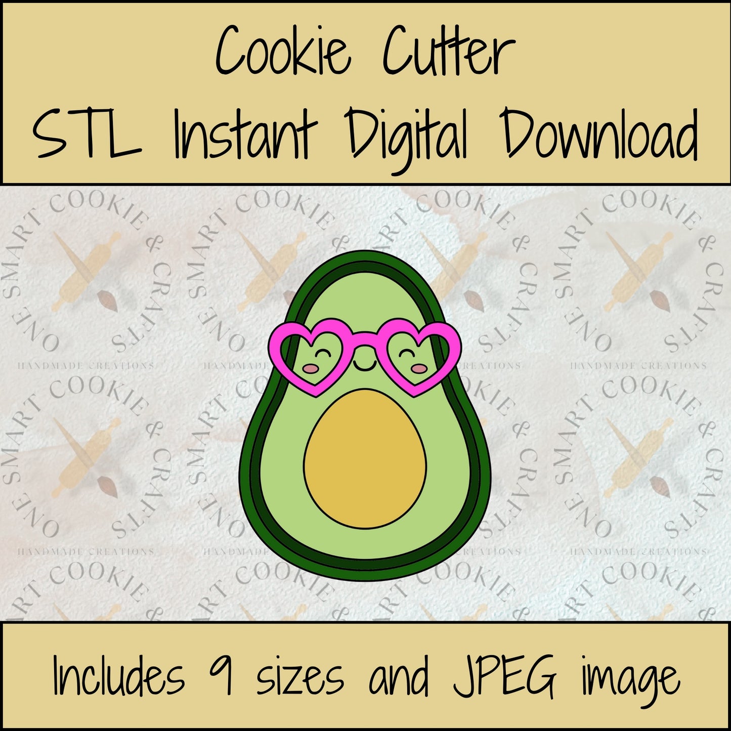 Avocado Cookie Cutter STL File