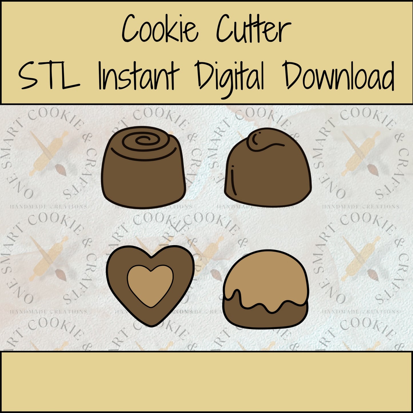 Chocolate Candy Cookie Cutter STL File