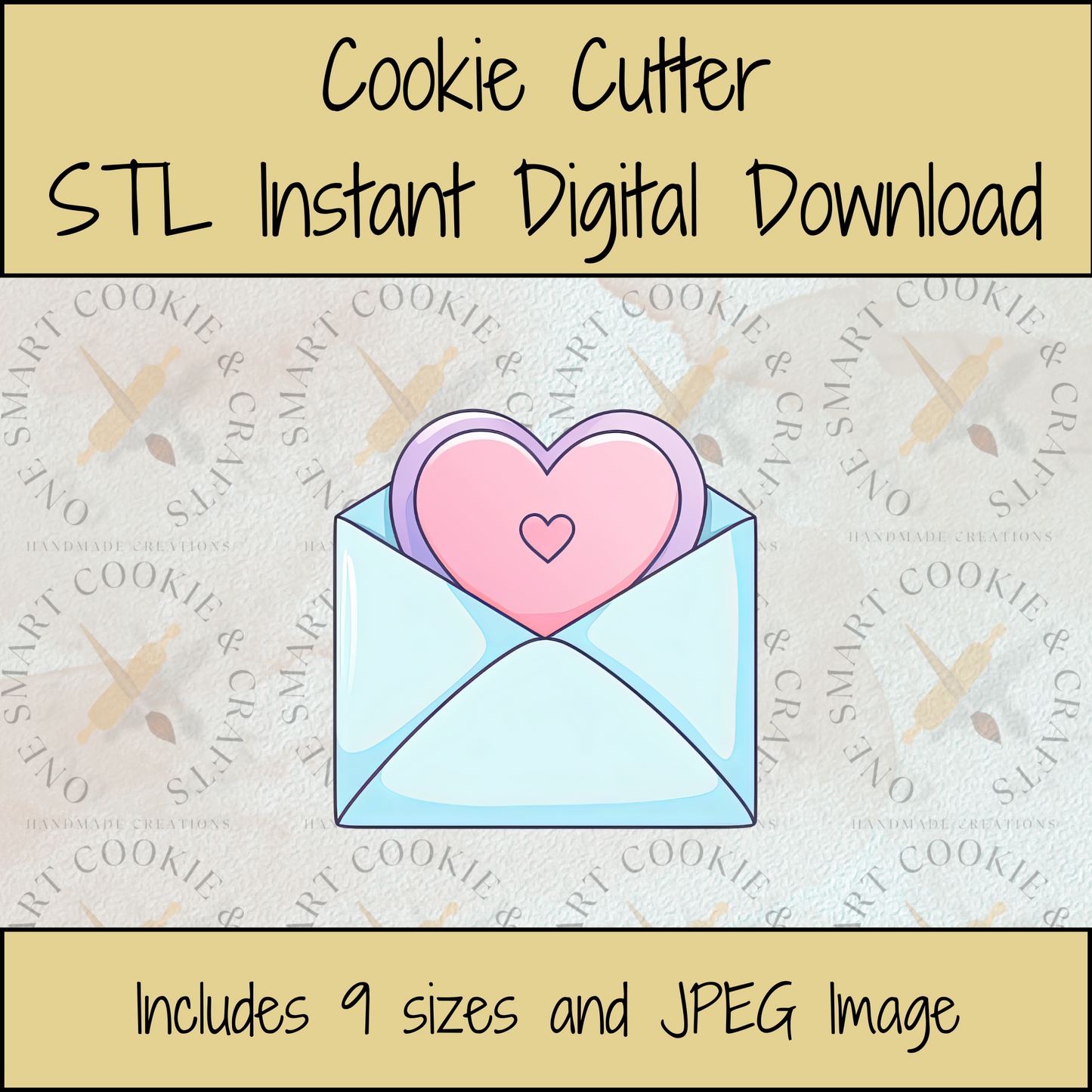 Love Letter Cookie Cutter STL File