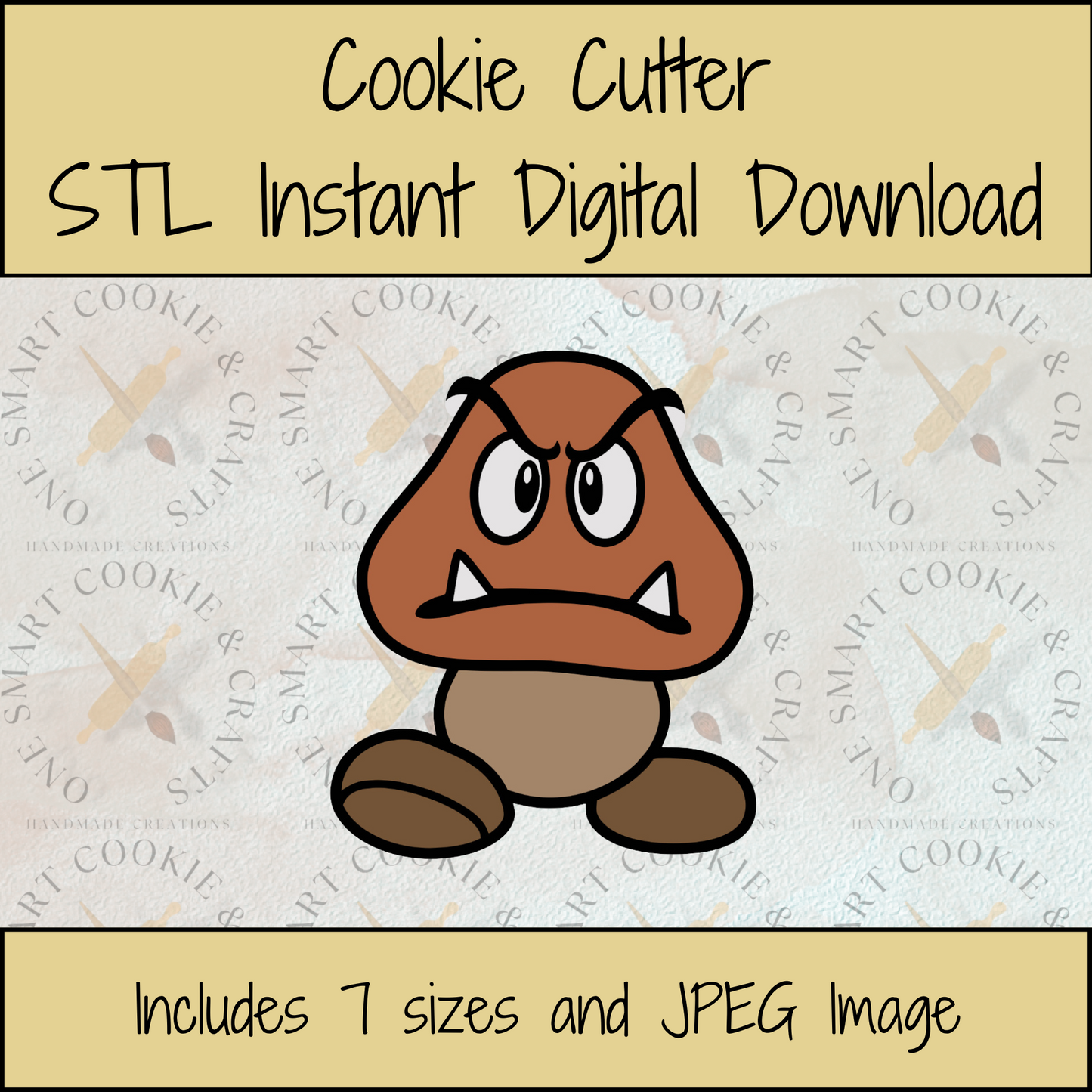 Videogame Monster Cookie Cutter STL File