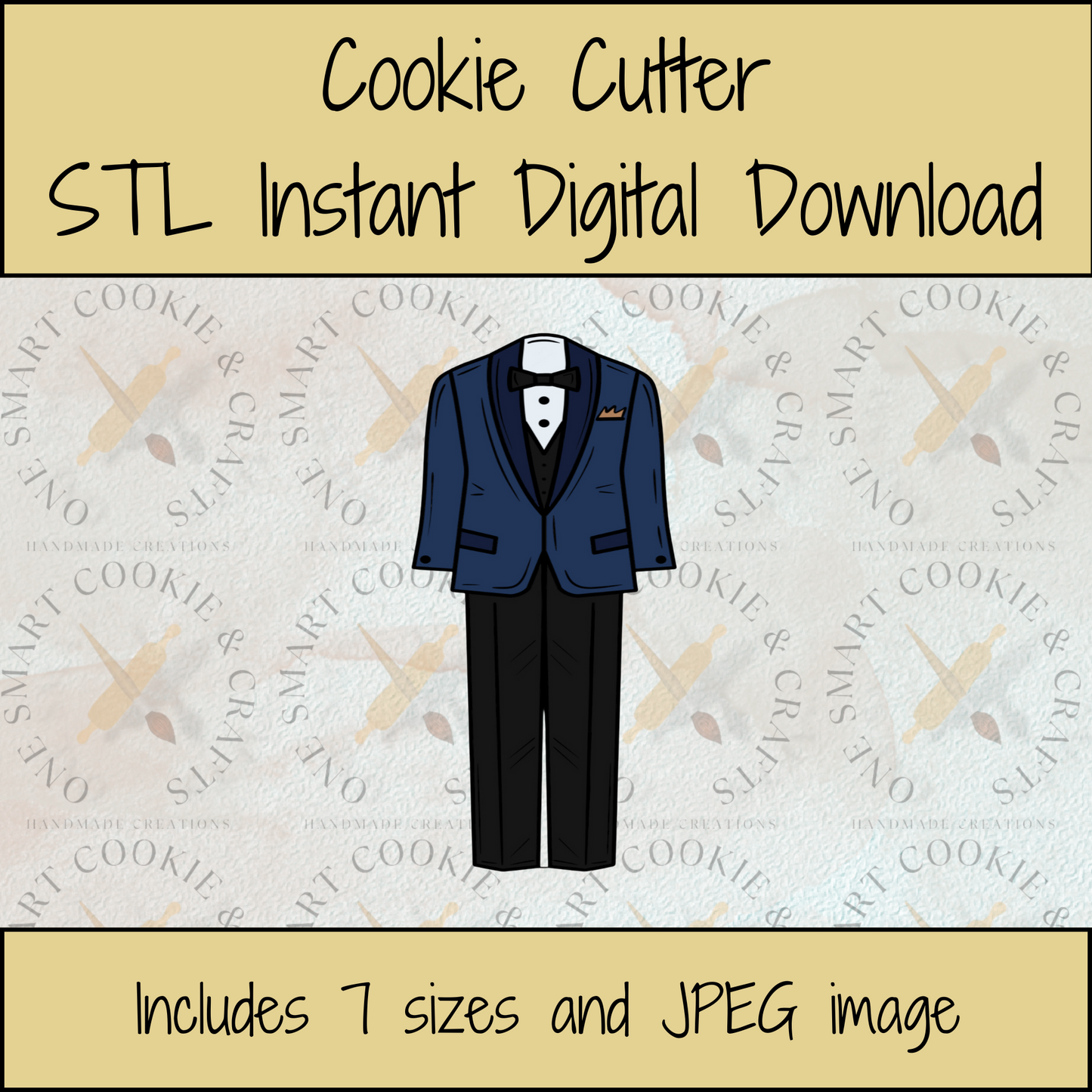 Groom Cookie Cutter STL File