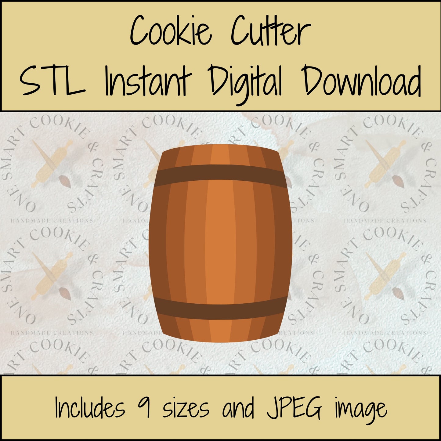 Barrel Cookie Cutter STL File