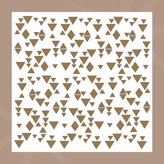 Triangles Background Cookie Stencil