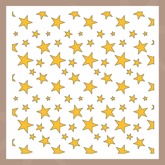 Stars Background Cookie Stencil