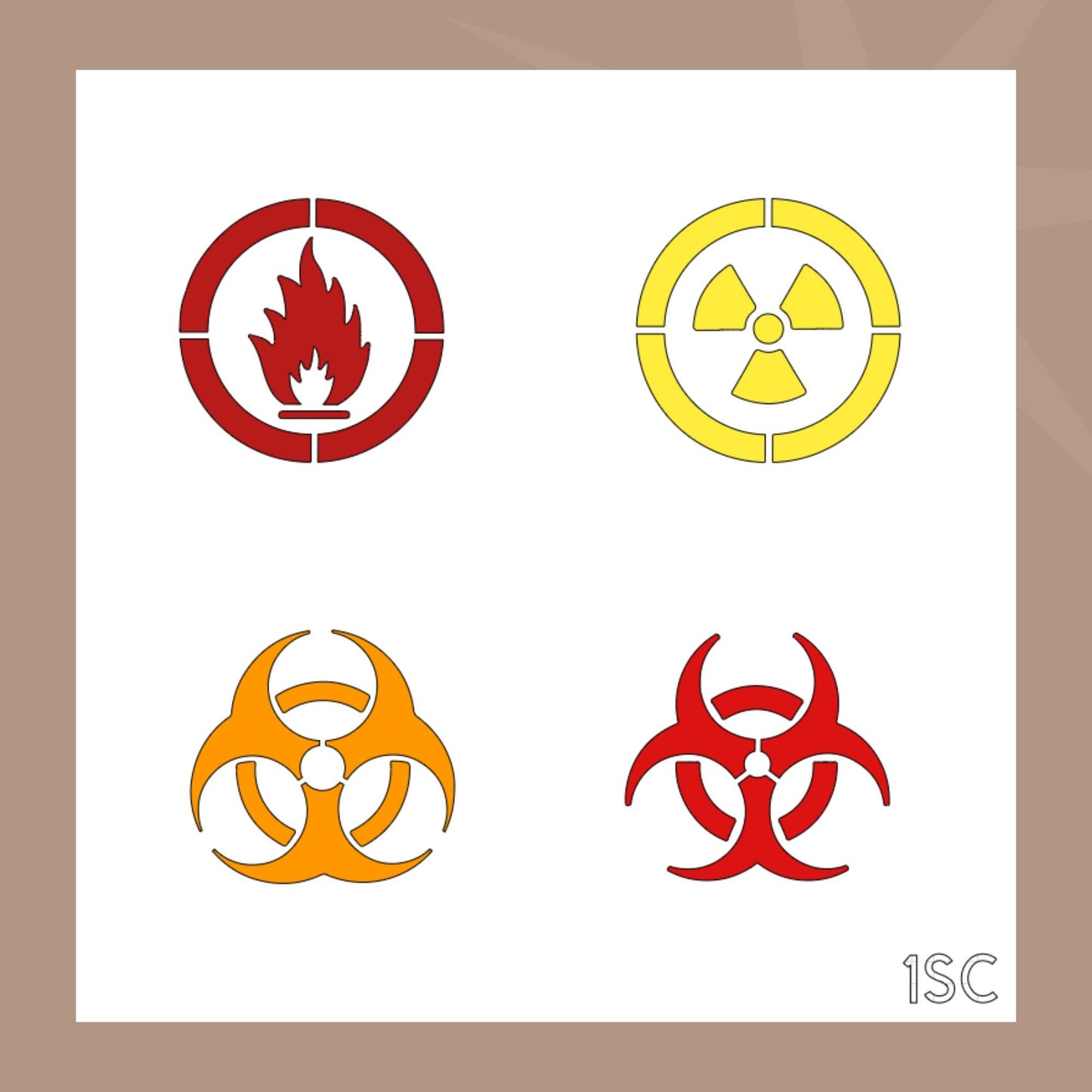 Biohazard Signs Cookie Stencil