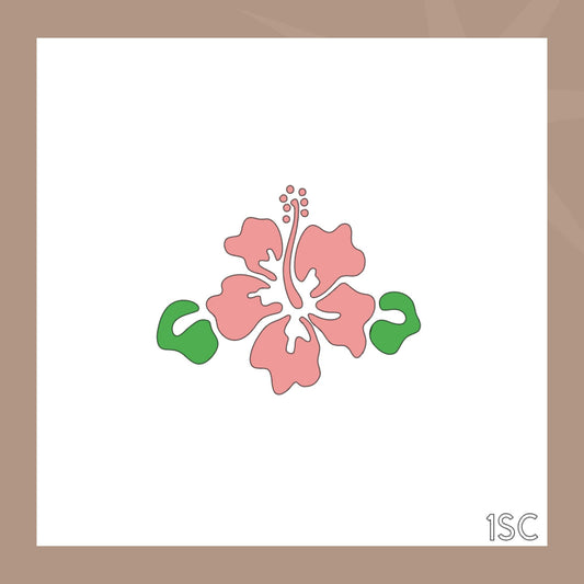 Plantilla de galleta de flor de hibisco