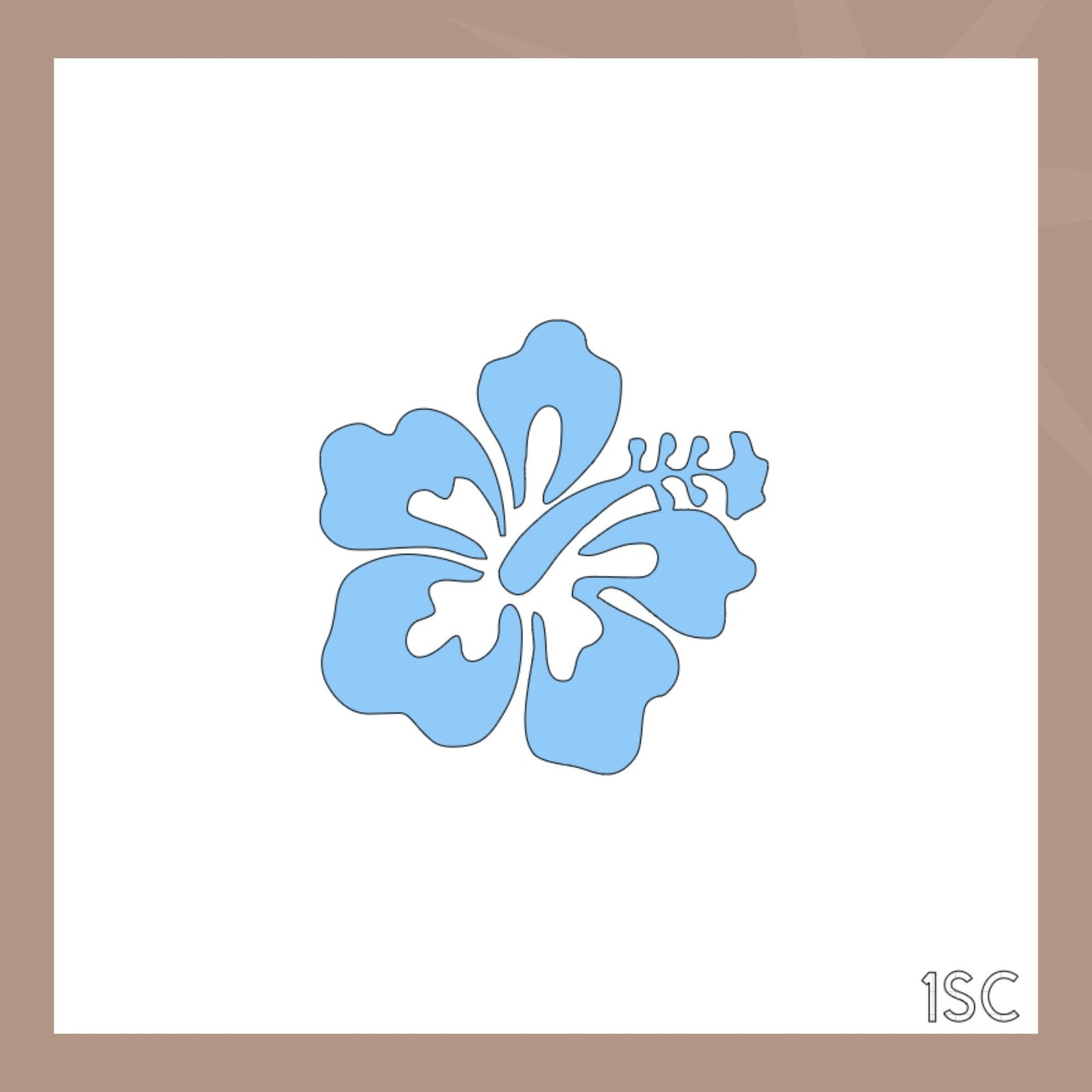 Hibiscus Flower Cookie Stencil