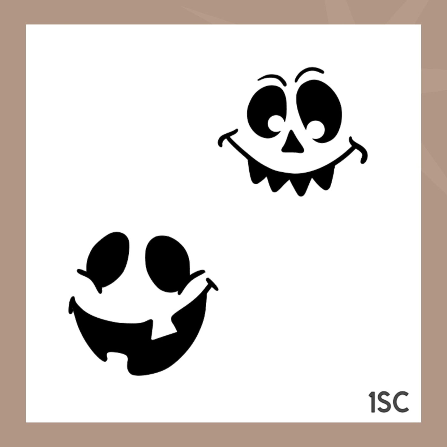 Pumpkin Face Cookie Stencil