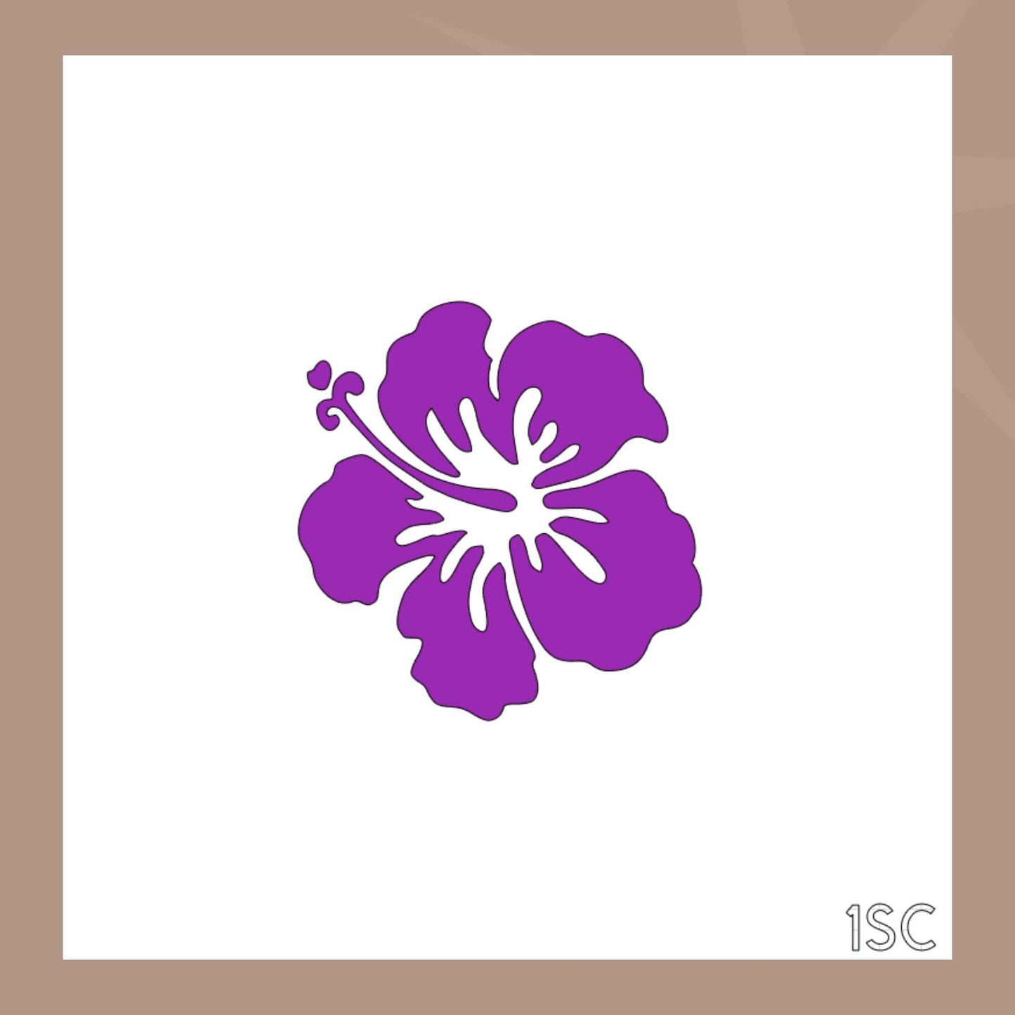 Hibiscus Flower Cookie Stencil