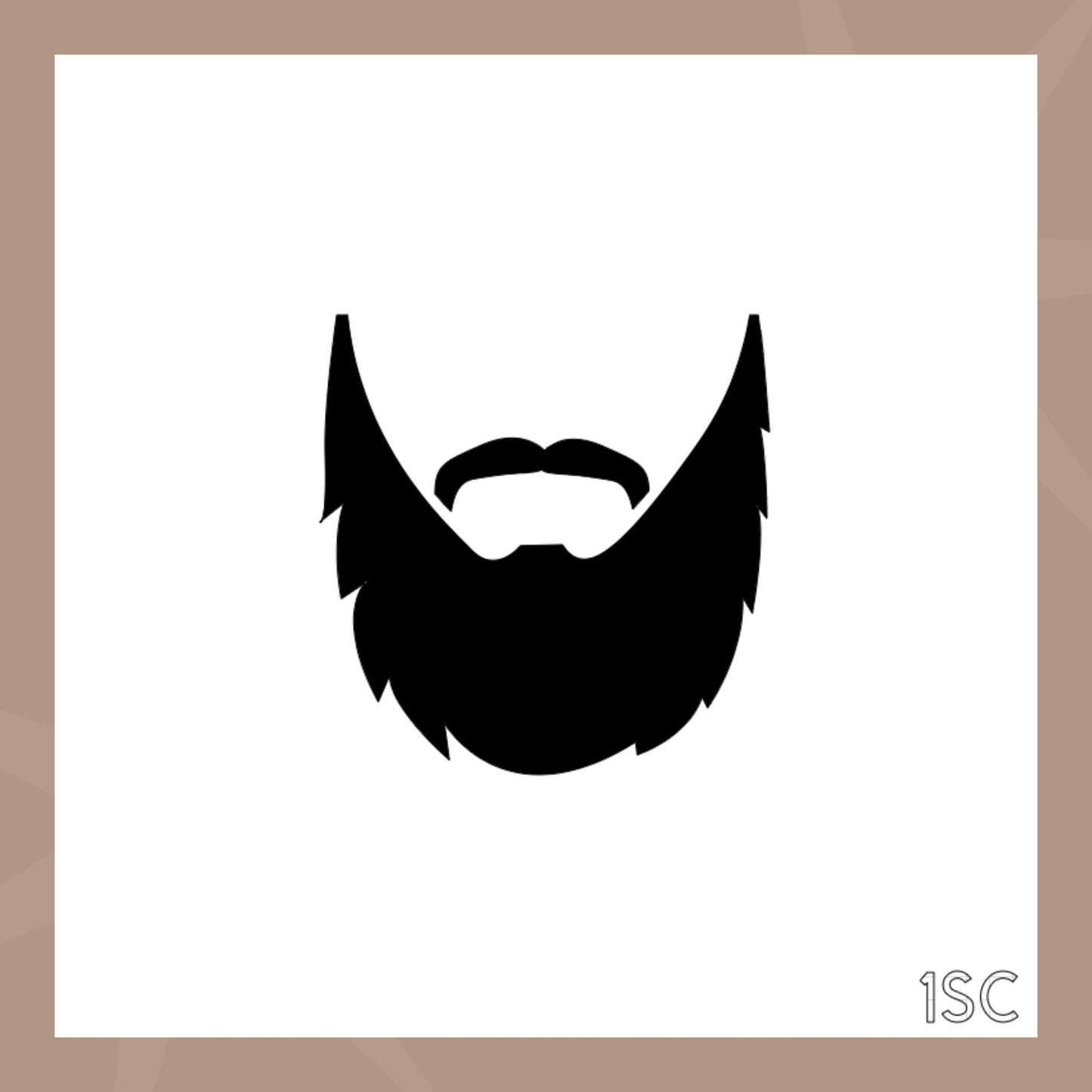 Beard Cookie Stencil